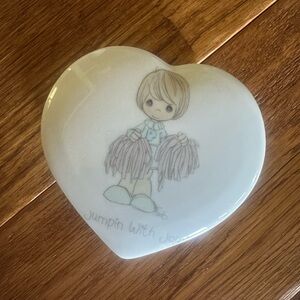 Heart-Shaped Precious Moments Trinket Jewelry Box